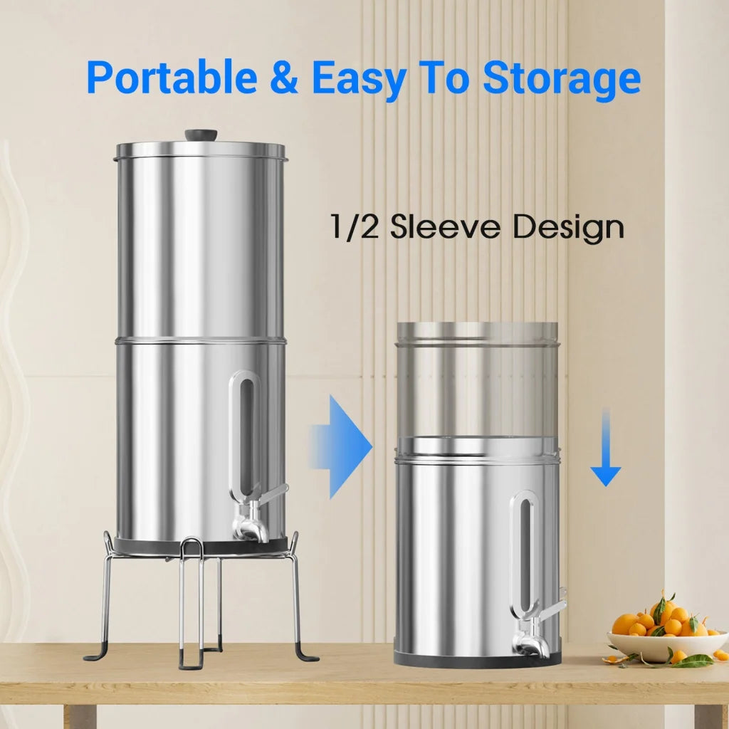 Aimex Portable Water Filter - Gravity-Fed 304 Stainless