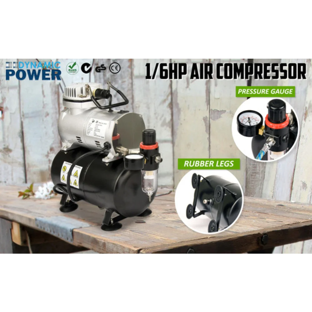 Air Brush Compressor for Spray 1/6HP 3L - Dynamic Power