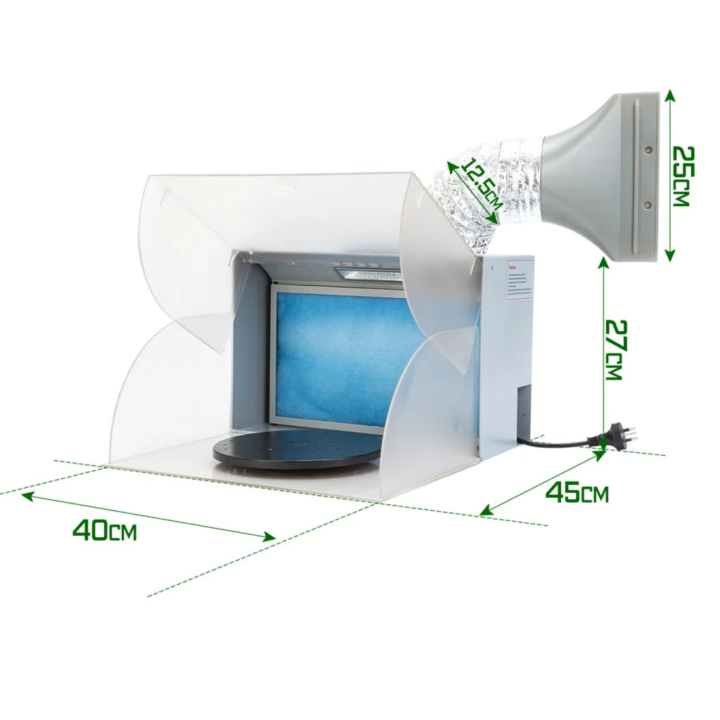 Air Brush Spray Booth Portable Exhaust Fan with LED