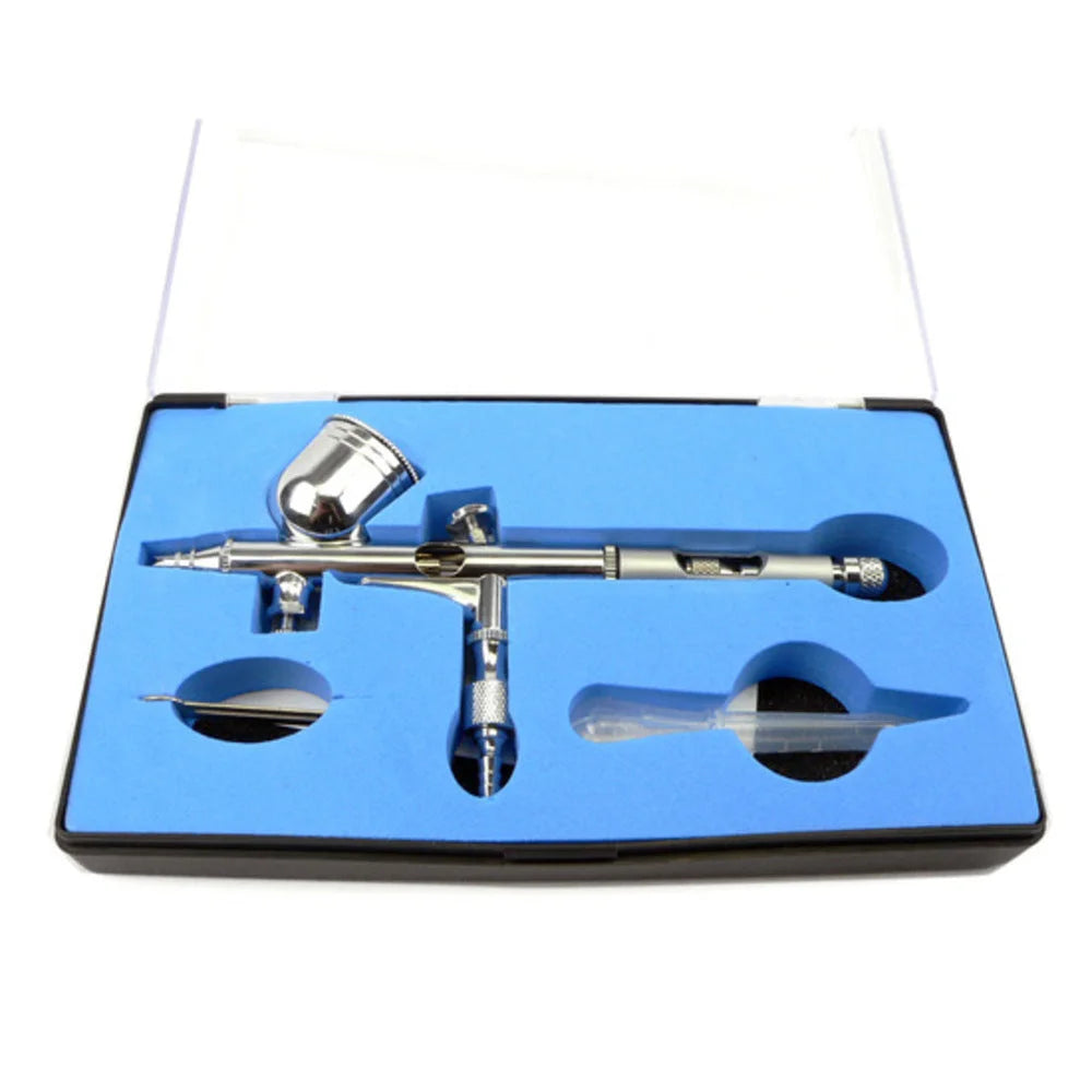 Air Brush Spray Gun Dual Action Micro Air Control Kit 0.2mm