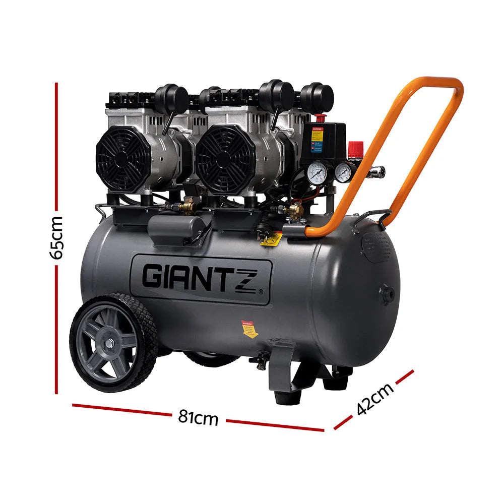 Air Compressor 50L 3.0HP Oil-Free Quiet Portable Inflator
