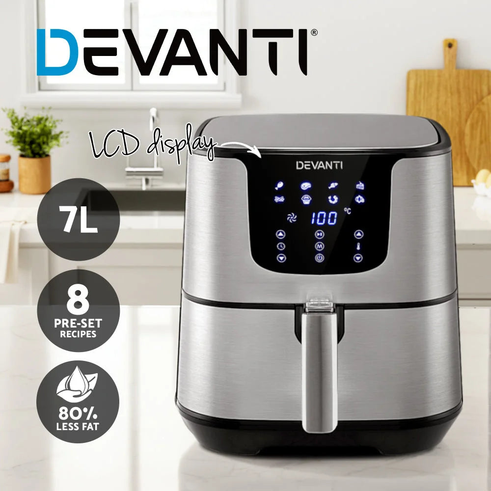 Air Fryer 7L LCD Fryers Oil Free Oven Airfryer Kitchen