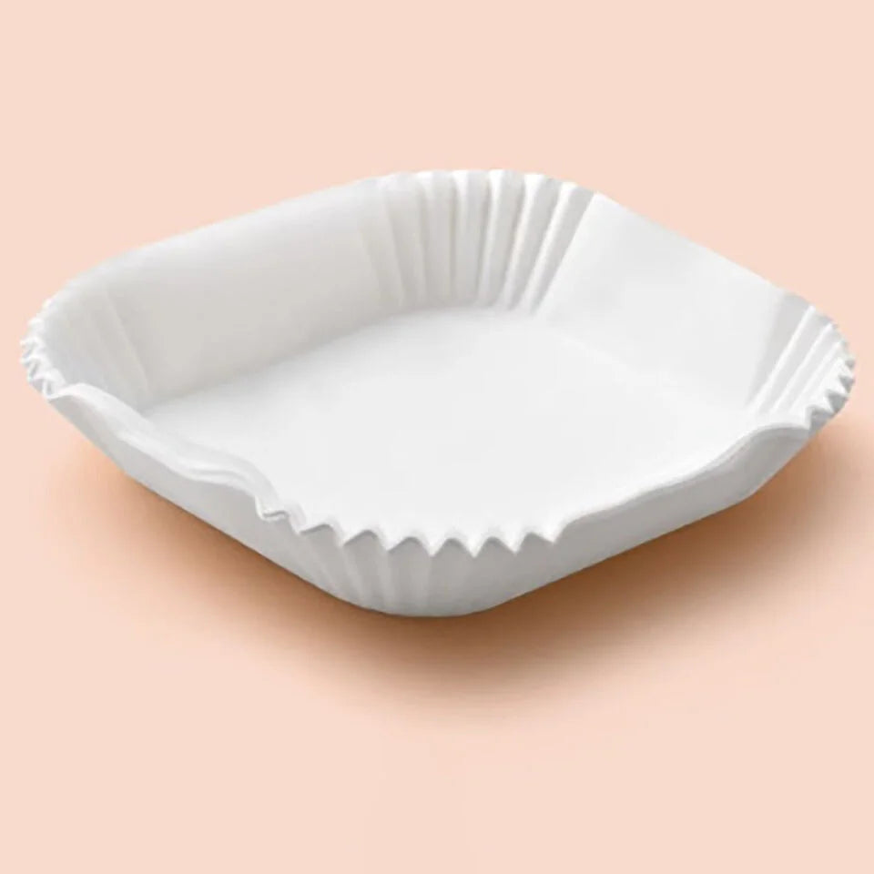 Air Fryer Disposable Paper Liner 50PCS Square White Box