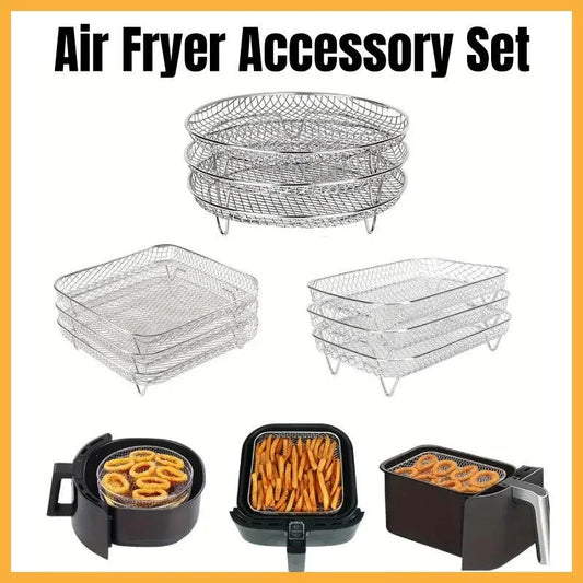 Air Fryer Grill Rack Multi Layer Removable Shelf Mesh Rack