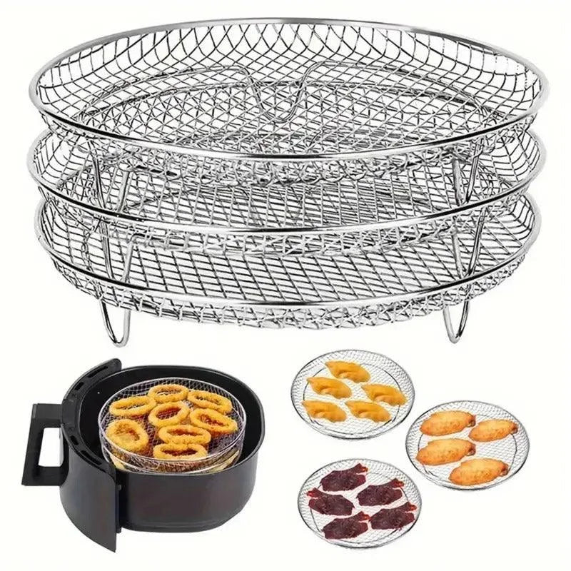 Air Fryer Grill Rack Multi Layer Removable Shelf Mesh Rack