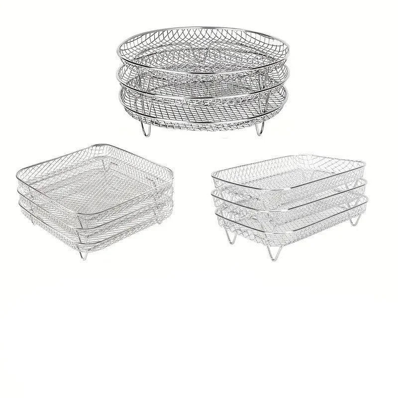Air Fryer Grill Rack Multi Layer Removable Shelf Mesh Rack