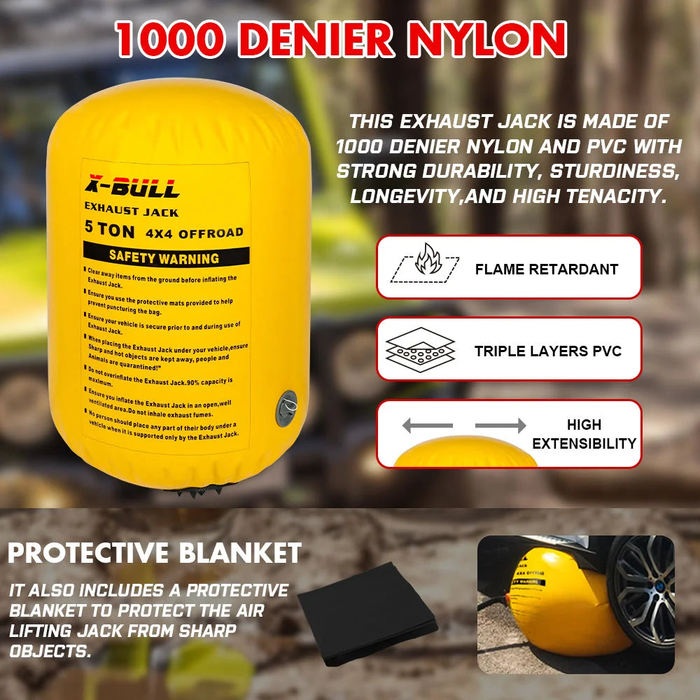 Air Jack Recovery Exhaust Jack Kit 5T Air Bag Multi-Layer