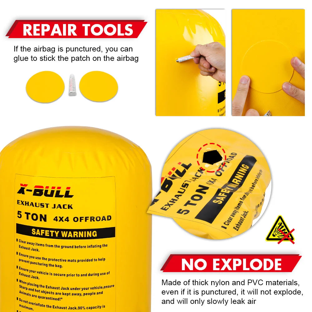 Air Jack Recovery Exhaust Jack Kit 5T Air Bag Multi-Layer