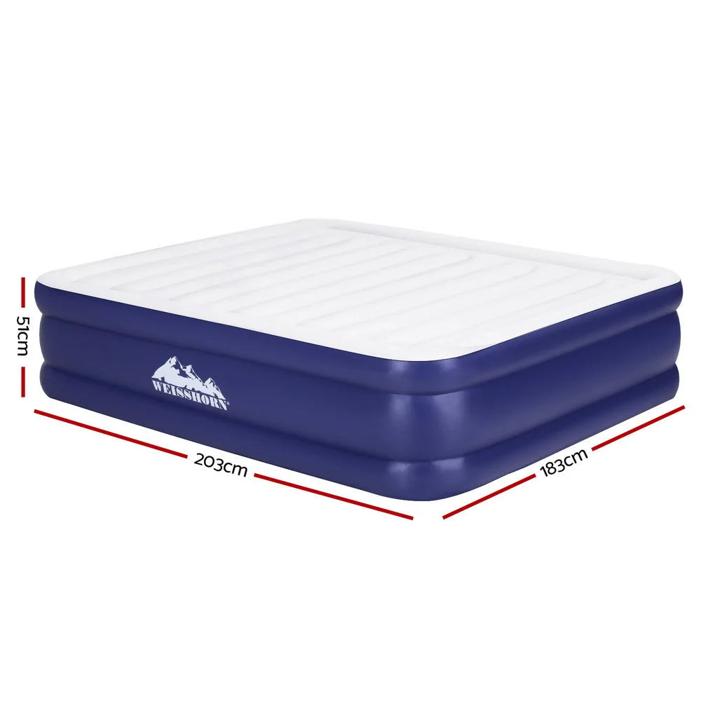 Air Mattress King Inflatable Bed Air Bed - 51cm - Outdoor