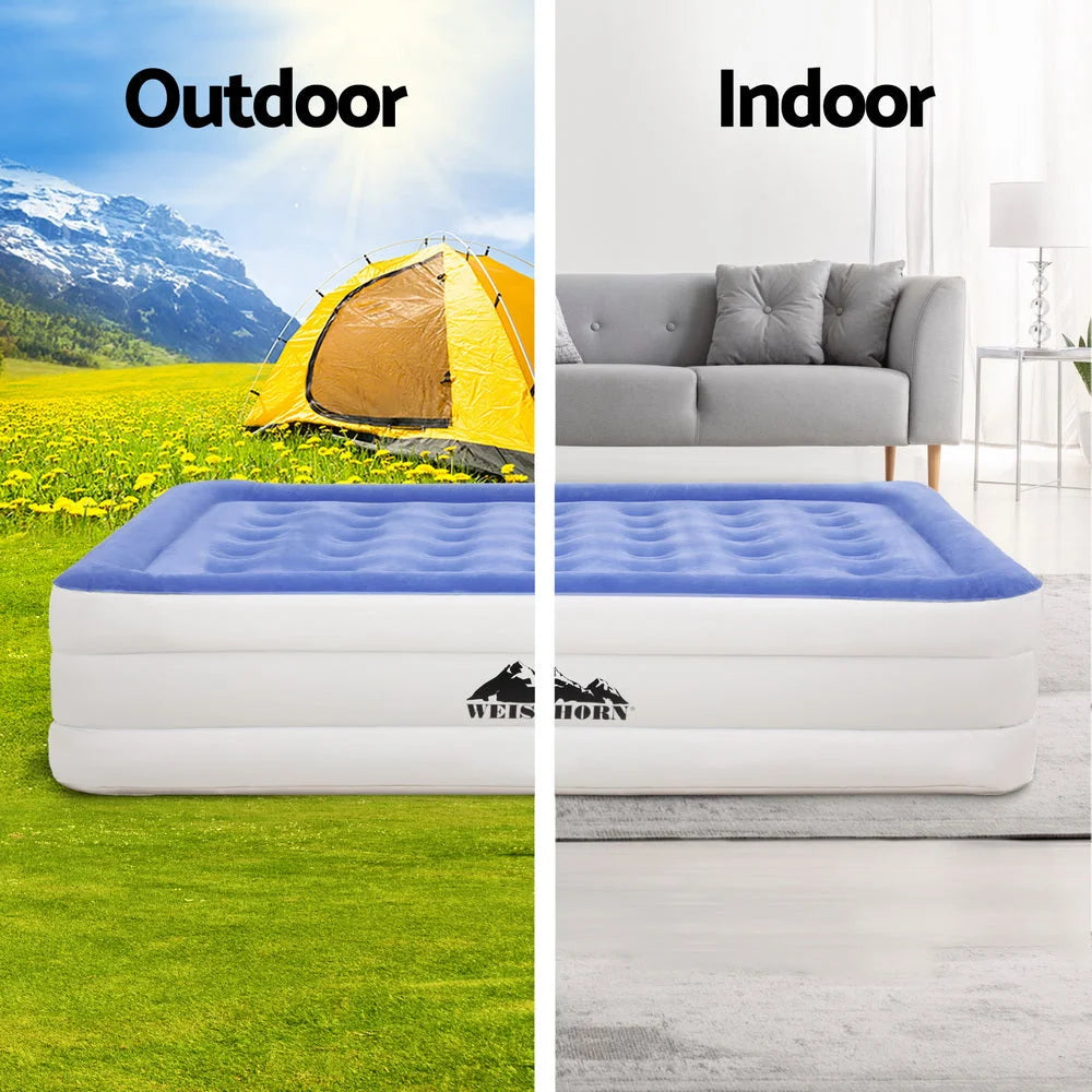 Air Mattress Queen Inflatable Bed 46CM - Cube Air Bed
