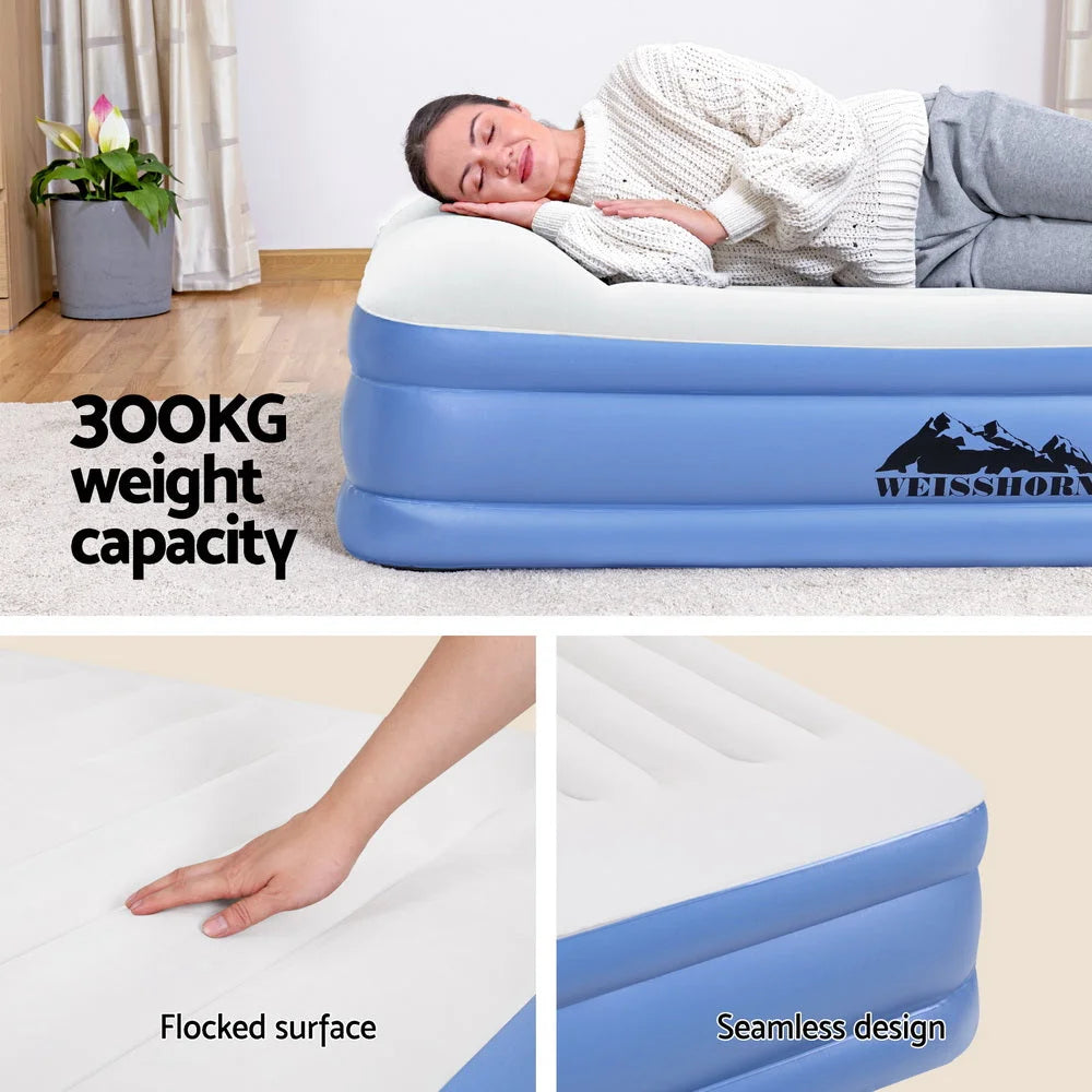 Air Mattress Queen Inflatable Bed 46cm Air Bed - Outdoor