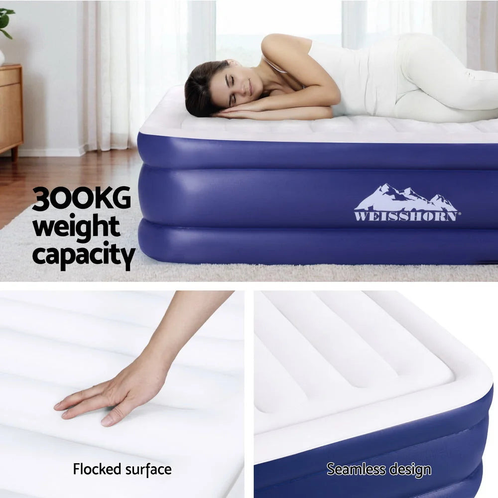 Air Mattress Queen Inflatable Bed Air Bed - 51cm - Outdoor