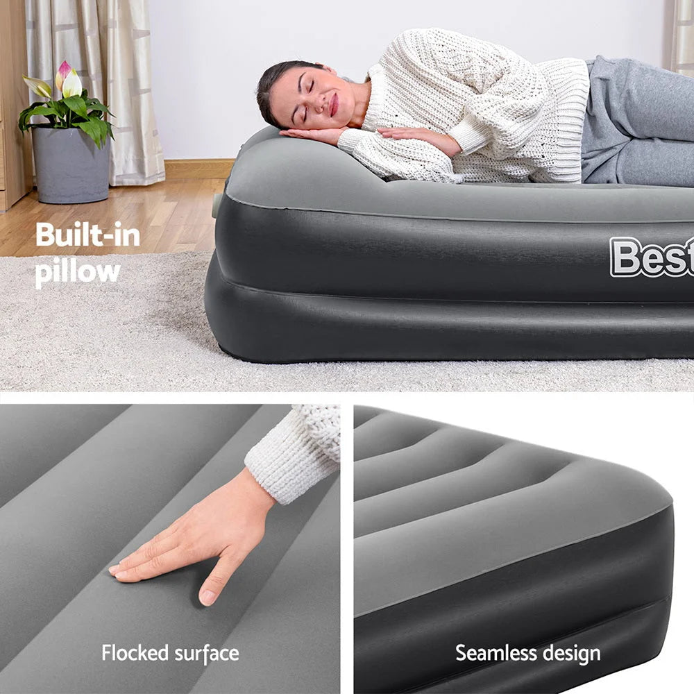 Air Mattress Single Inflatable Bed 46cm Airbed - Black