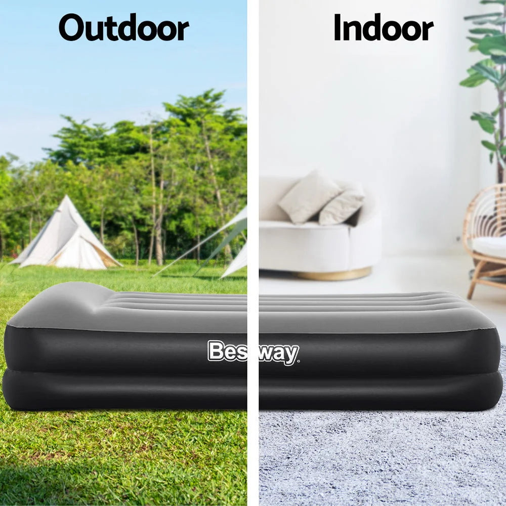 Air Mattress Single Inflatable Bed 46cm Airbed - Black