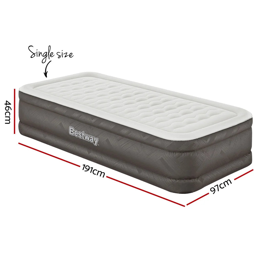 Grey 46cm mattress with bedroom mattress cover and side stitching