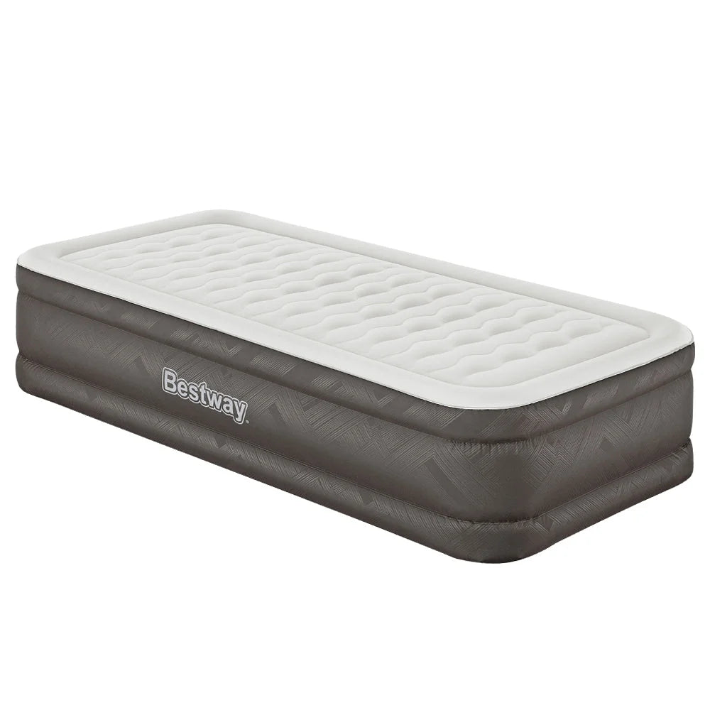 Grey 46cm mattress with foam layer and stitched cover