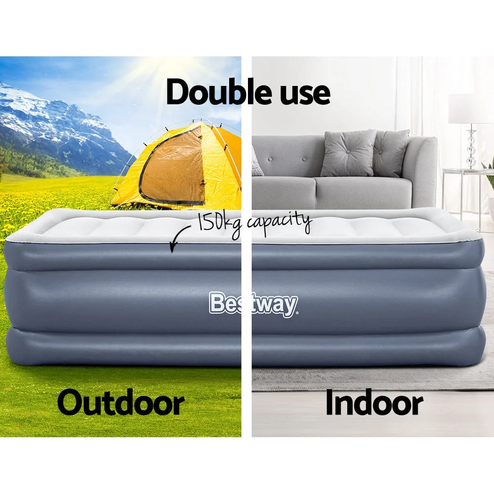 Air Mattress Single Inflatable Bed 51CM Camping Home Outdoor