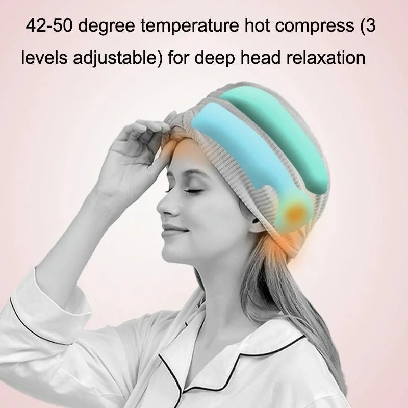 Air Wave Head Massager With Heating & Airbag Compression