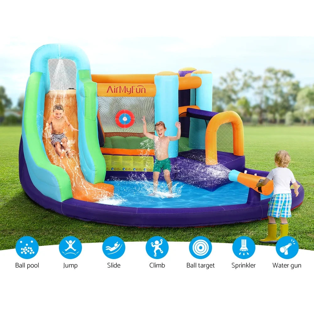 AirMyFun Inflatable Water Slide Kids Jumping Castle