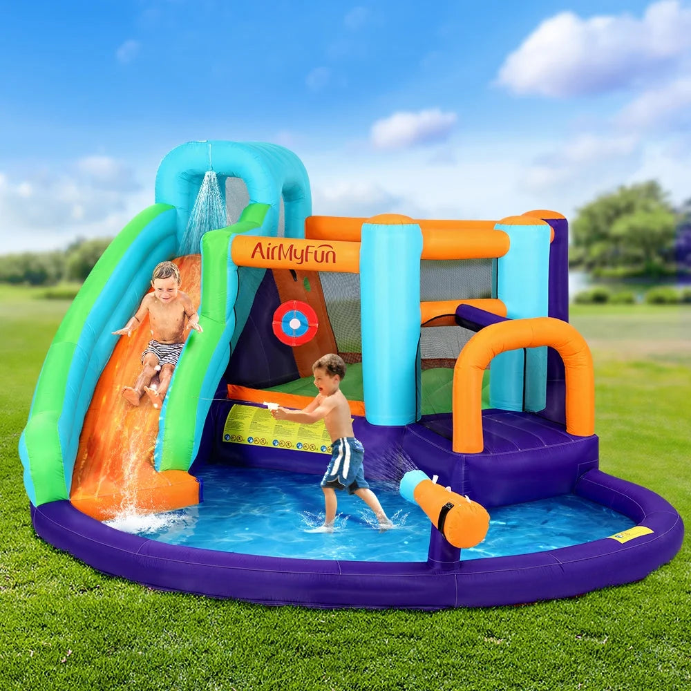 AirMyFun Inflatable Water Slide Kids Jumping Castle