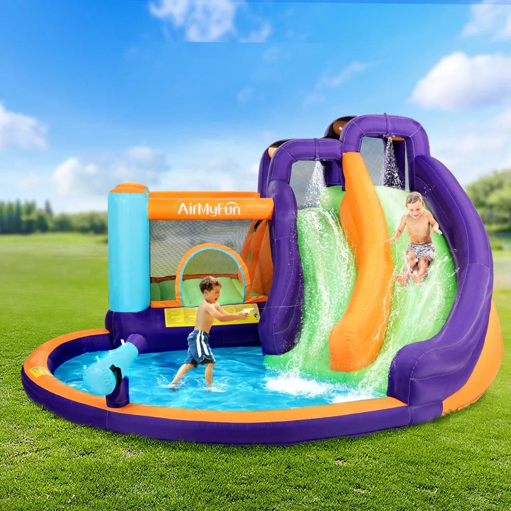 AirMyFun Inflatable Water Slide Kids Jumping Trampoline