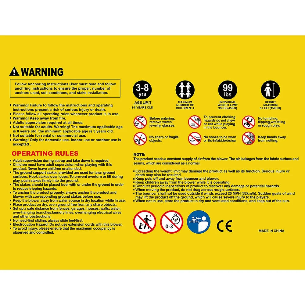 AirMyFun Inflatable Water Slide Kids Jumping Trampoline