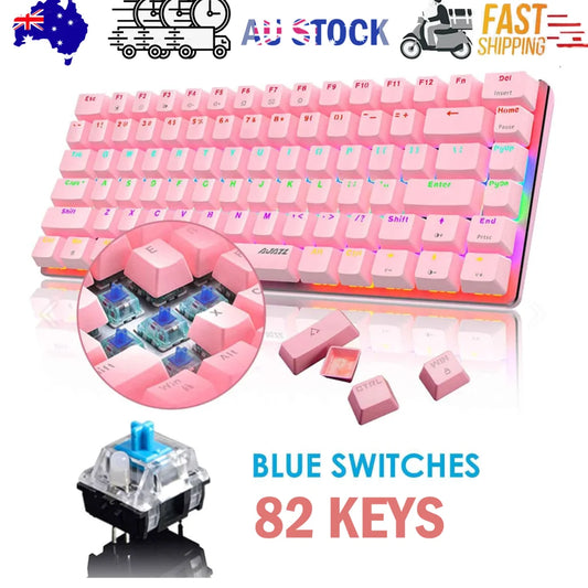 82 keys Compact Gaming Mechanical Keyboard with Anti