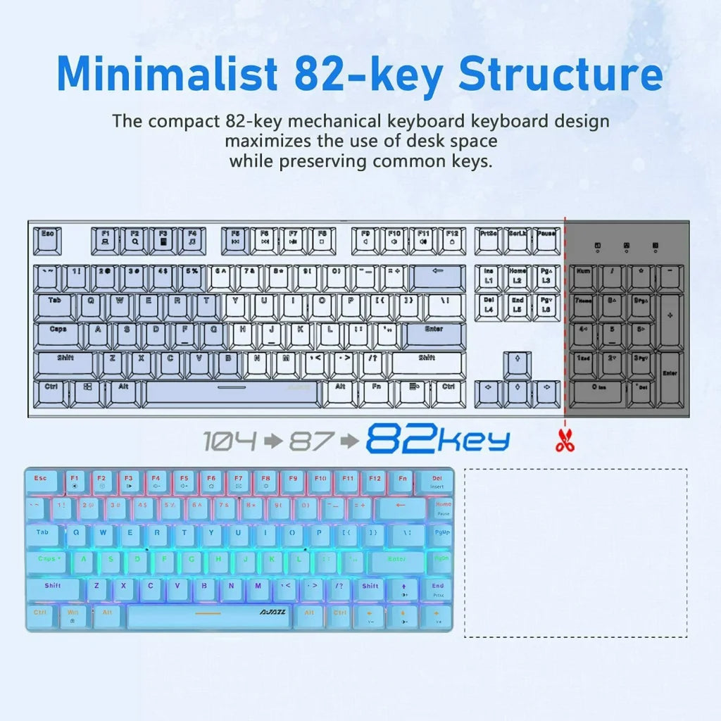 AK33 82 keys Compact Gaming Mechanical Keyboard