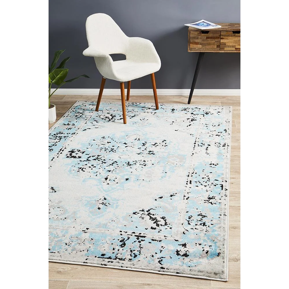 Alexa Transitional Rug Blue Grey by Rug Culture - 400X300CM