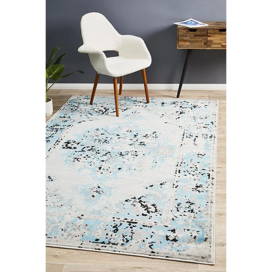 Alexa Transitional Rug Blue Grey by Rug Culture - 400X300CM