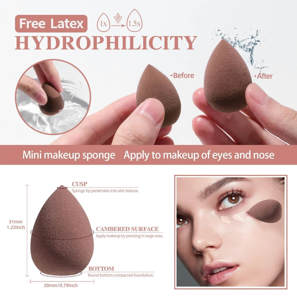 All-in-One Portable Makeup Brush Kit with LED Mirror Travel