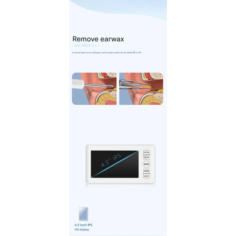 All-in-One Wireless Visual Ear Cleaner Kit with 4.3’’ IPS
