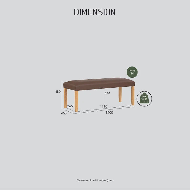 ALLEGRO Dining Table + 4x MESI Dining Chair + MESI Bench