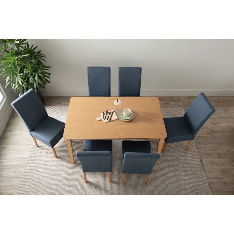 ALLEGRO Dining Table + 6x MESI Dining Chair - 7 Piece