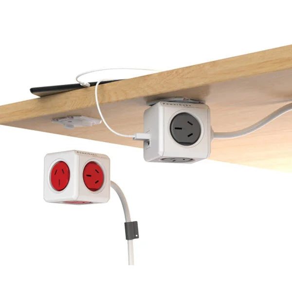 Allocacoc PowerCube Extended USB Powerboard 4-Outlets 2 USB