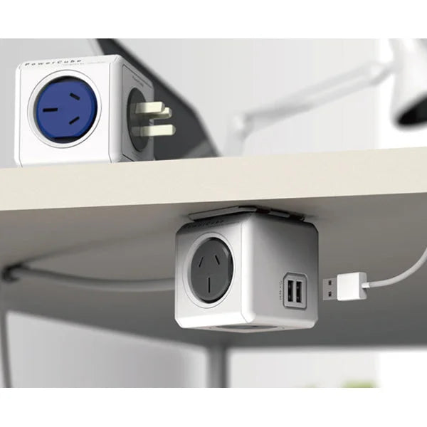 Allocacoc PowerCube Extended USB Powerboard 4-Outlets 2 USB