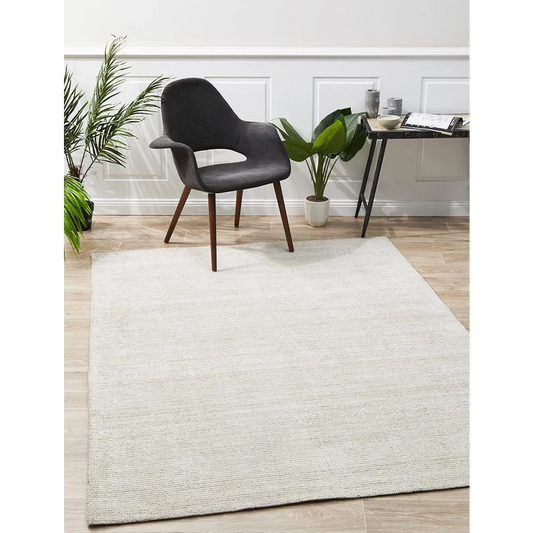 Allure Ivory Cotton Rayon Rug by Rug Culture - 225X155CM