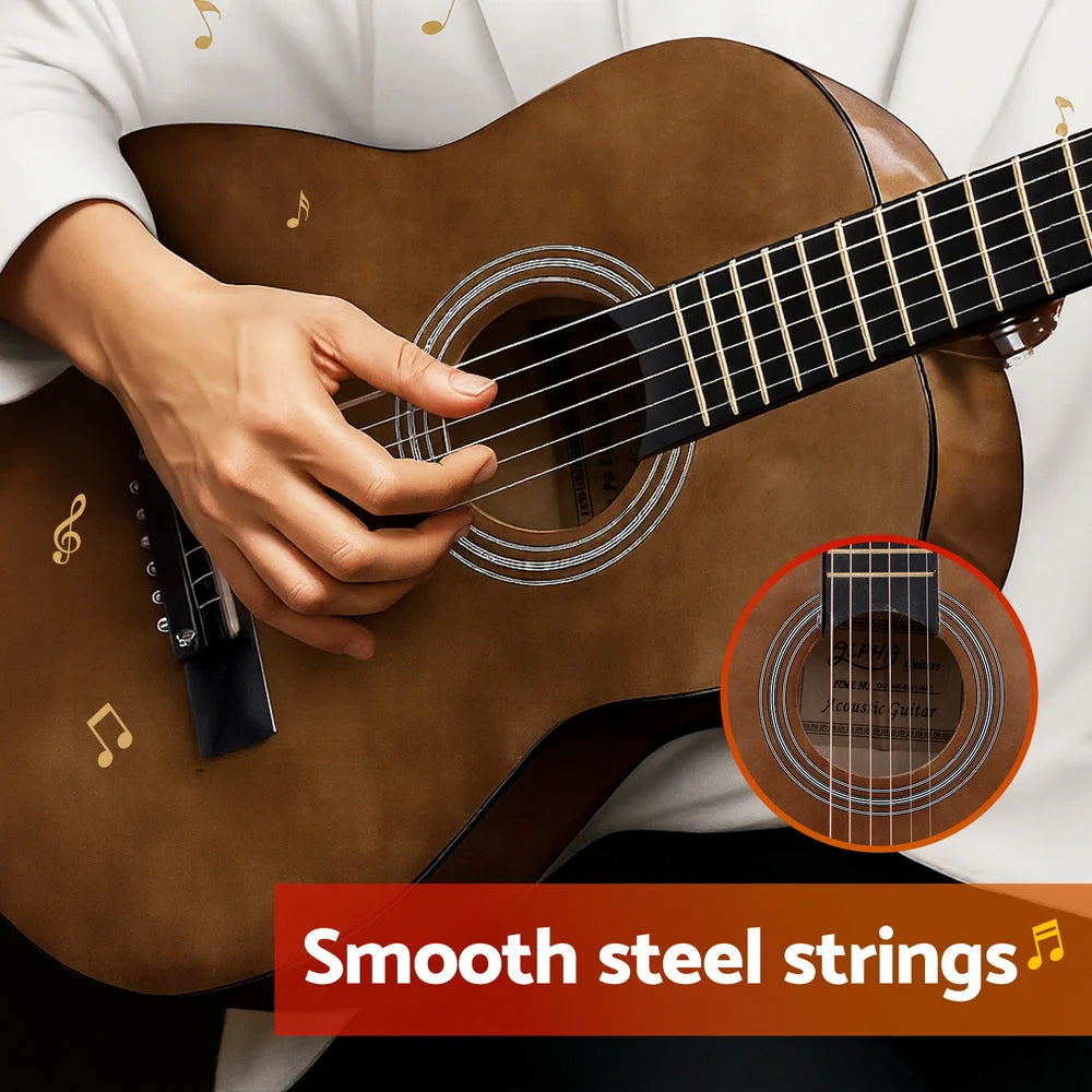 Alpha 31’’ Steel String Acoustic Guitar Portable - Audio &