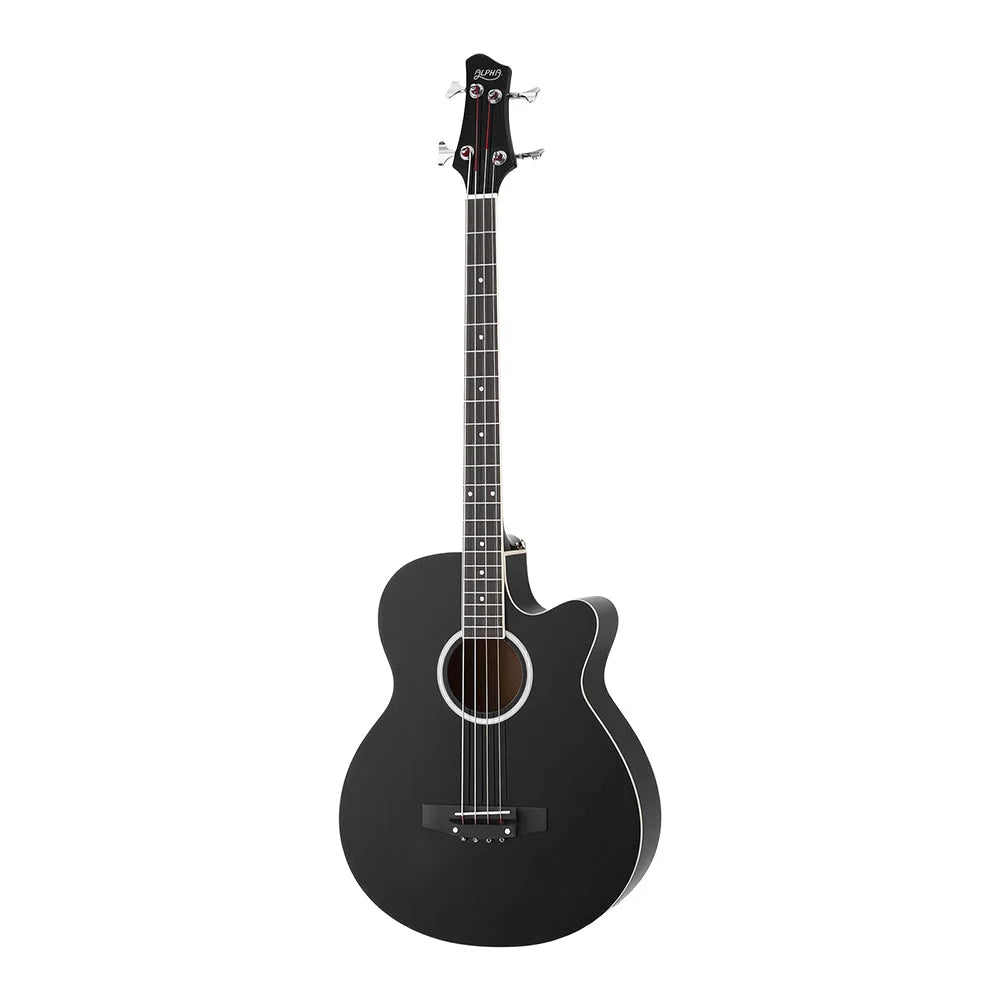 Alpha 43’’ Acoustic Bass Guitar Black 4-Band EQ - Audio &