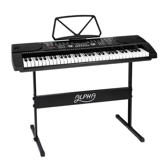 Alpha 61‑Key LED Electronic Piano Keyboard - Musical