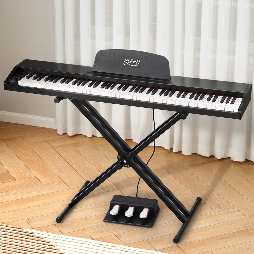 Alpha 88 Keys Digital Piano Keyboard Electronic w Stand