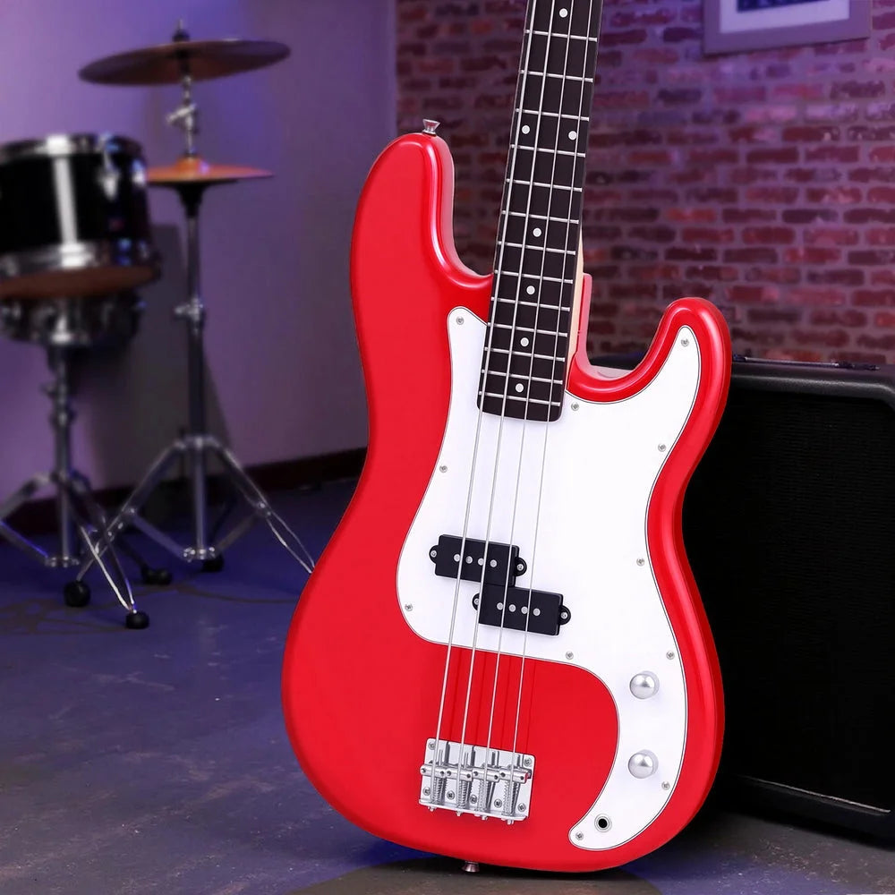 Alpha Electric Guitar Bass 47 Inch Red - Audio & Video >