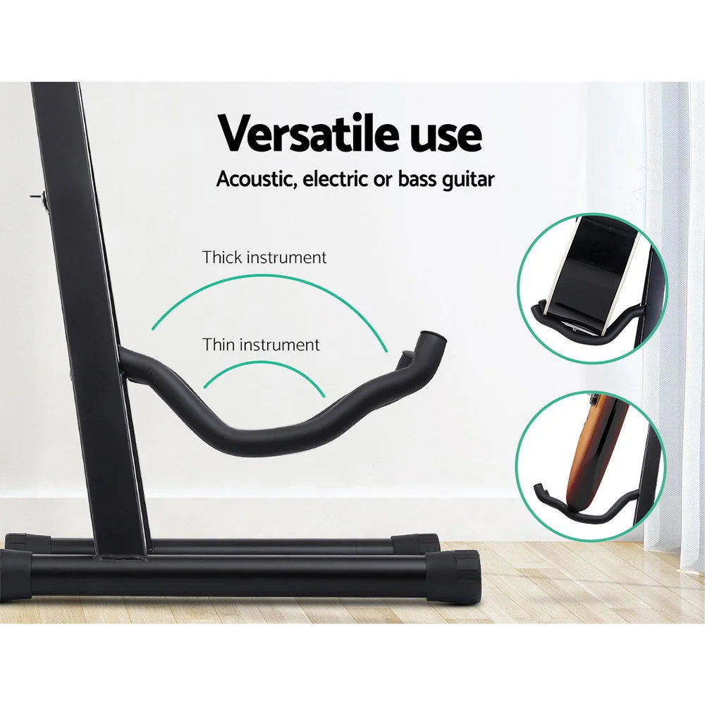 ALPHA Folding Acoustic Guitar Stand Bass Floor Rack Holder