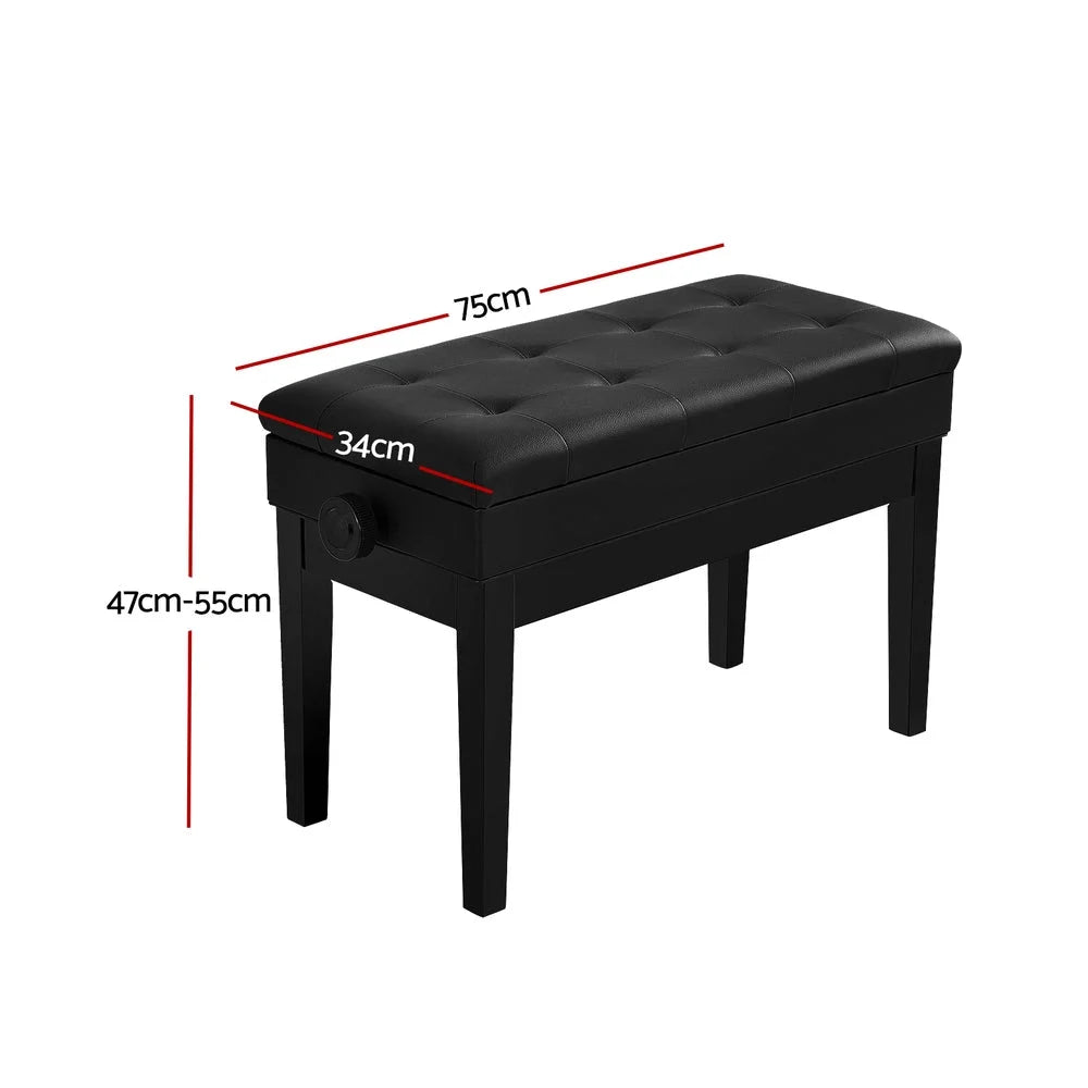 Bar stool with alpha piano bench adjustable height