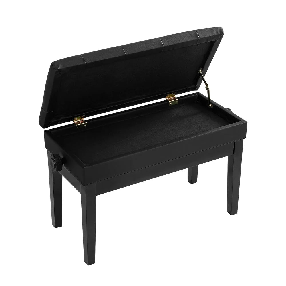 Piano keyboard with caster wheels and side handle rail
