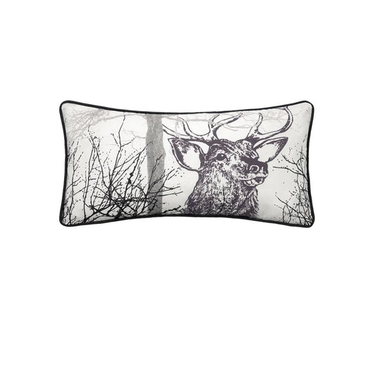 Alpine Stag Taupe Jacquard Oblong Filled Cushion - Furniture