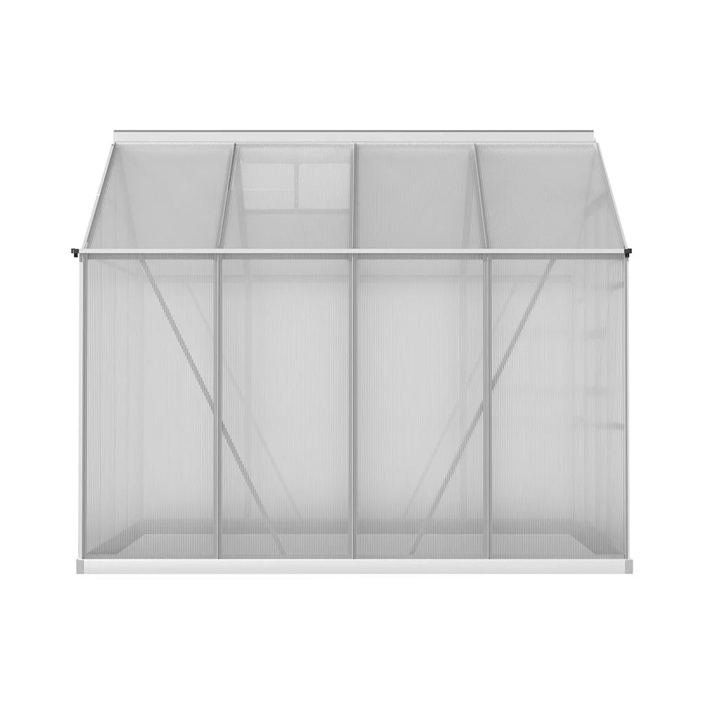 Aluminium Greenhouse Polycarbonate Garden Shed 2.4x2.5M