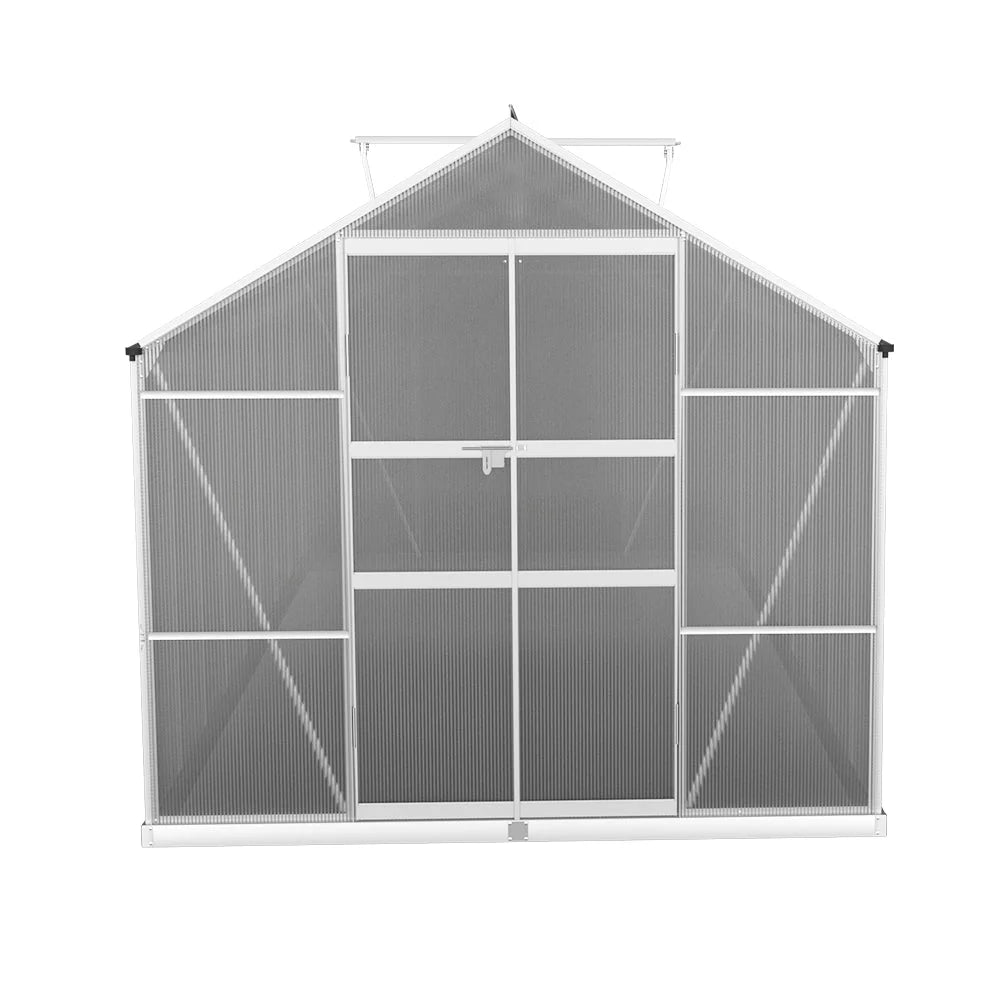 Aluminium Greenhouse Polycarbonate Garden Shed - 4.7x2.5M