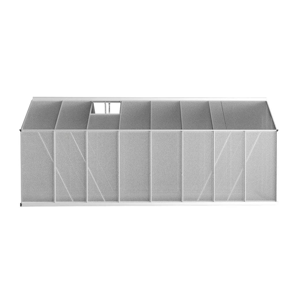 Aluminium Greenhouse Polycarbonate Garden Shed - 4.7x2.5M