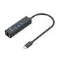 Aluminium USB-C Hub 3 Port with Gigabit Ethernet Adapter